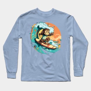 Surf's Up, Monkey Dude! Catch the Wave! Long Sleeve T-Shirt